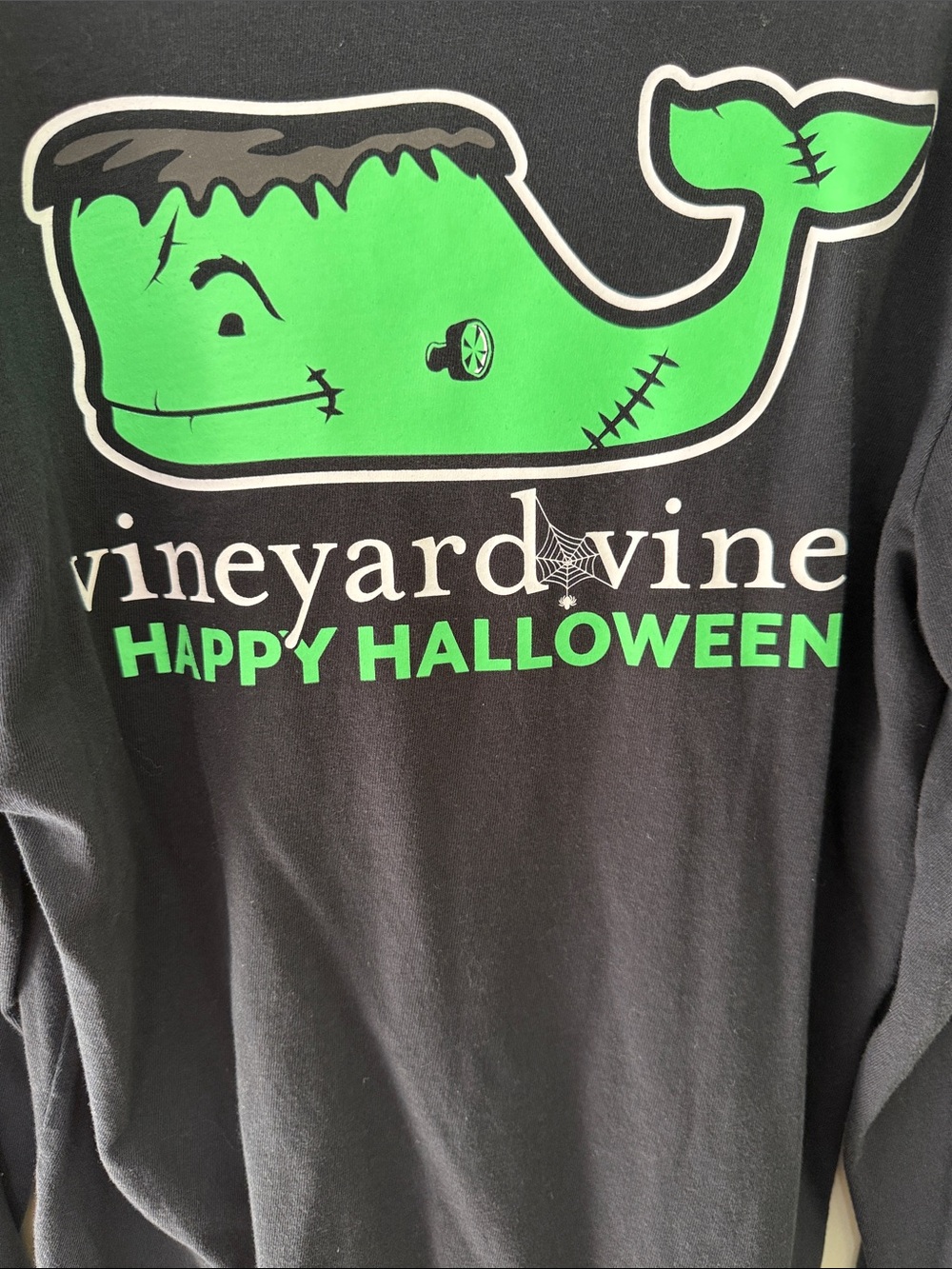 Vineyard Vines Kids Halloween Glow in Dark Frankenstein Whale Tee S (8/10)